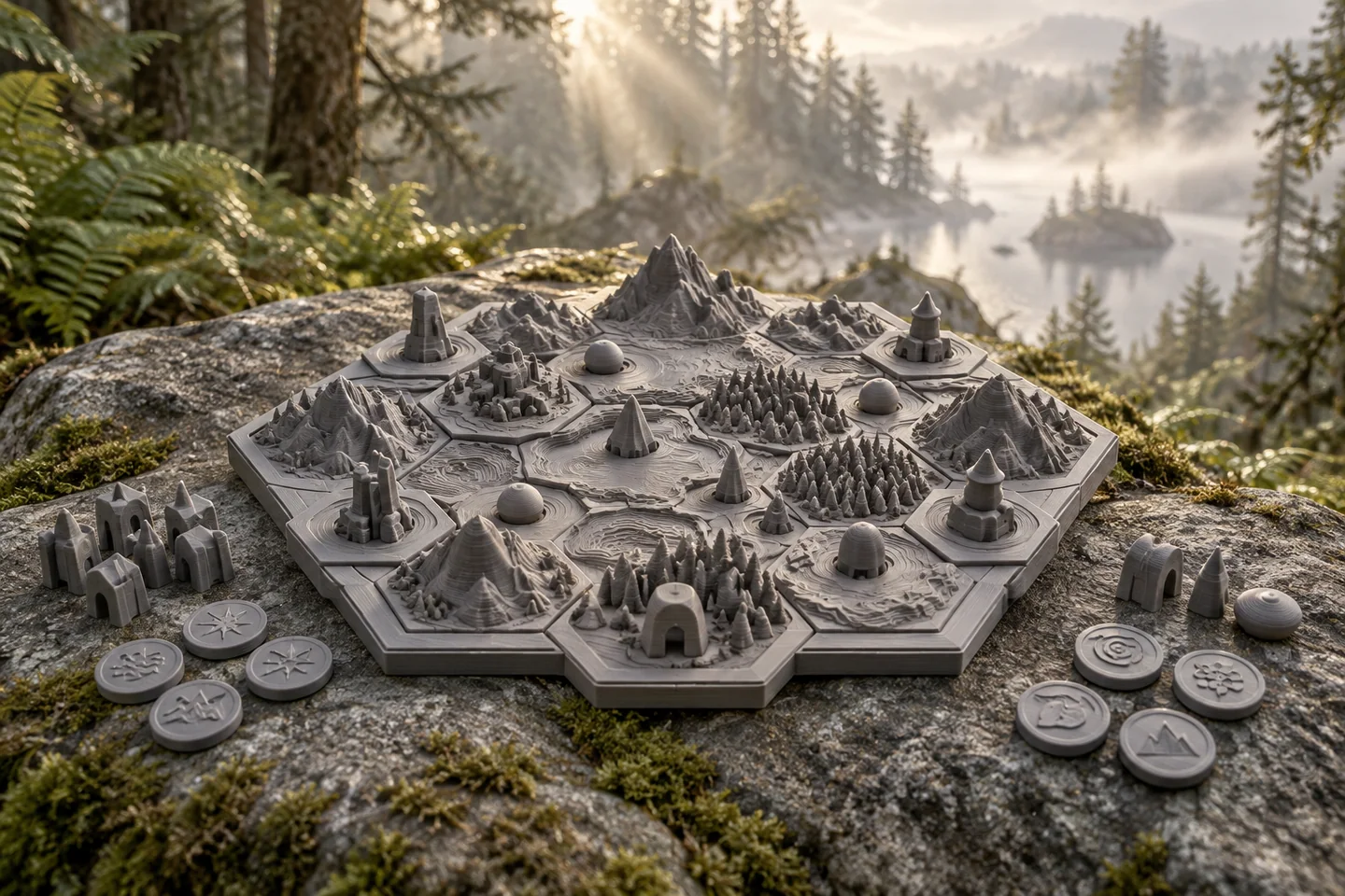 PrintAboards: Tactile boards for games, rituals and everyday play. — AI-generated concept artwork