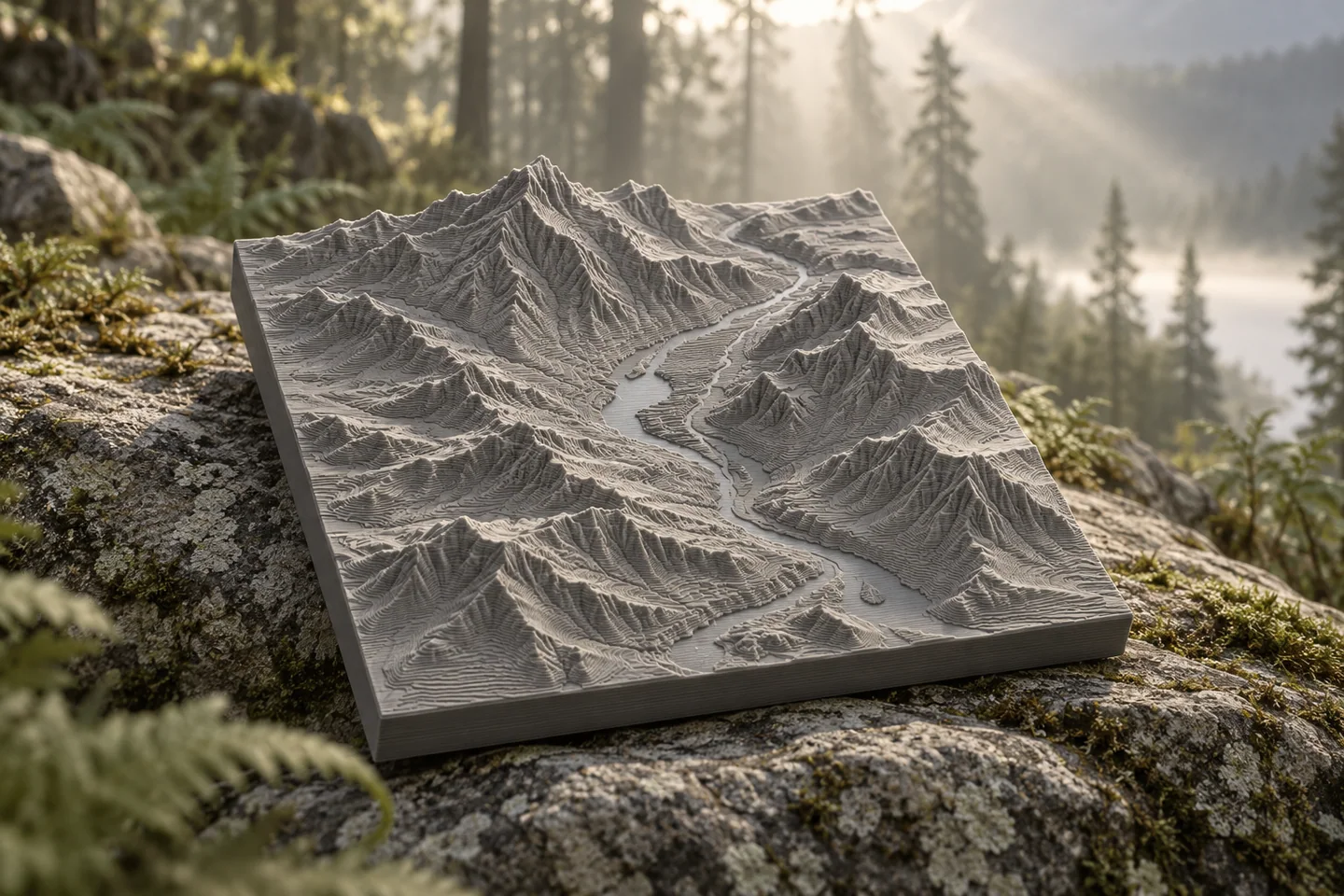 PrintAmaps: Landscapes you can explore with your fingertips. — AI-generated concept artwork