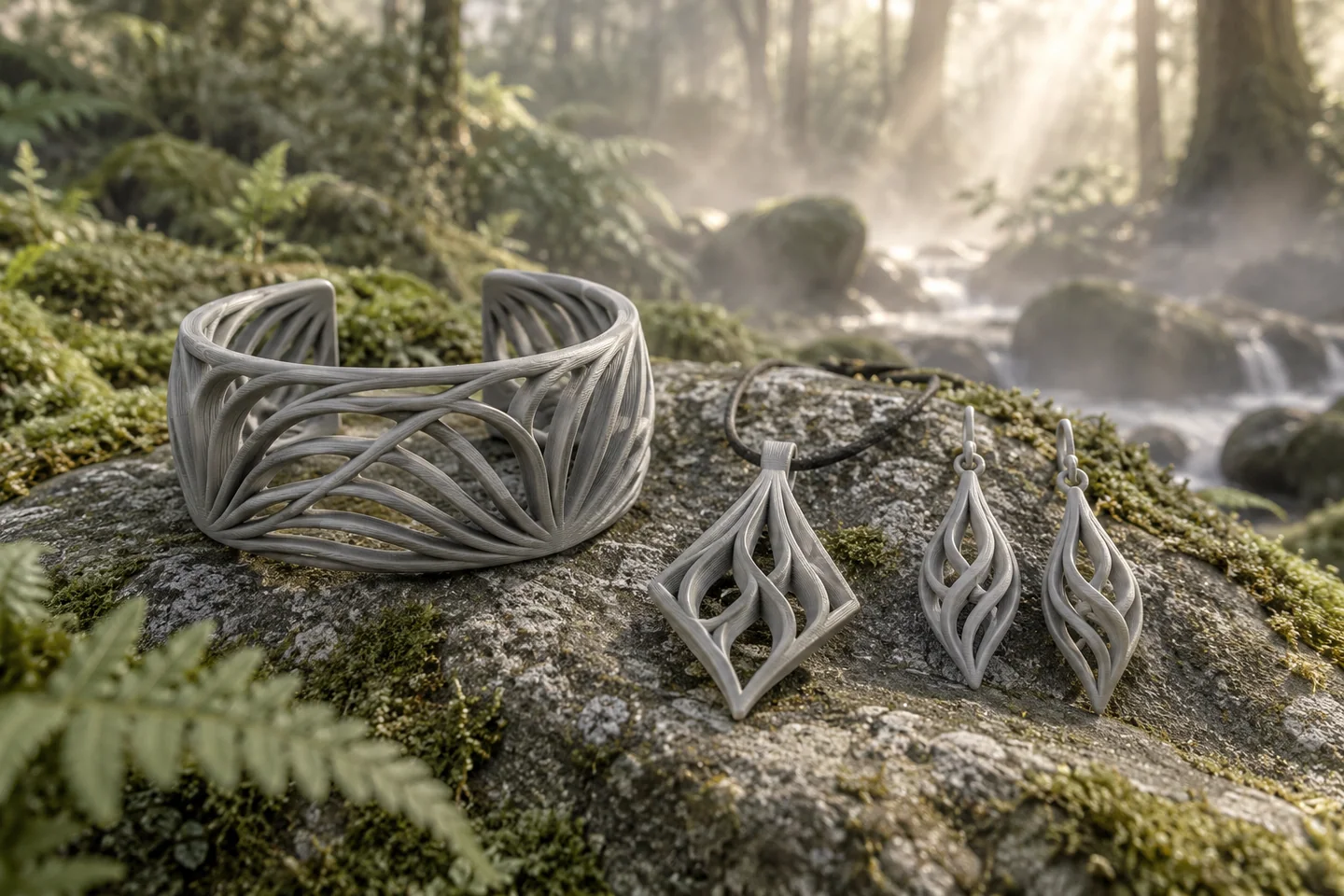 PrintAwears: Sculptural accessories for individual expression. — AI-generated concept artwork